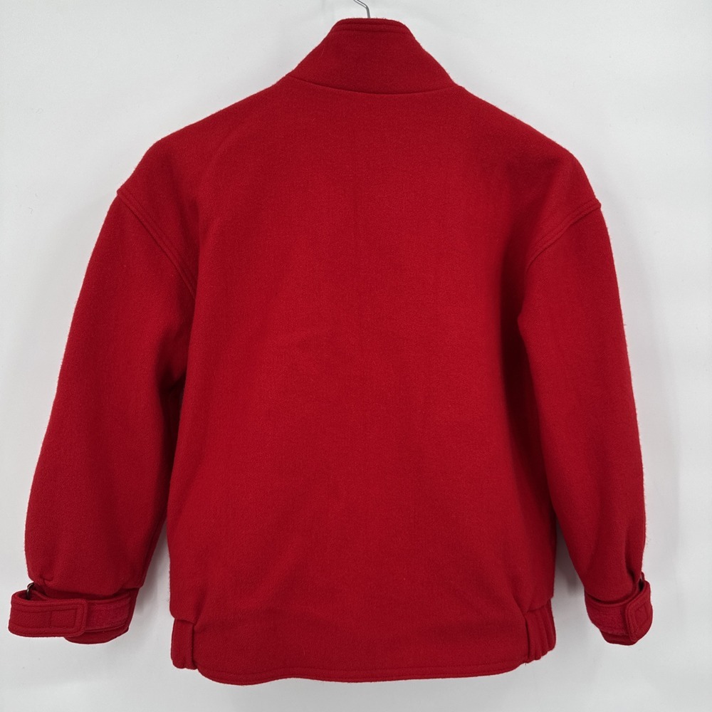 The WOOLRICH Woman Pure Wool Jacket Coat Made‎ USA Red Small EVC Lined 80s - Picture 2 of 15